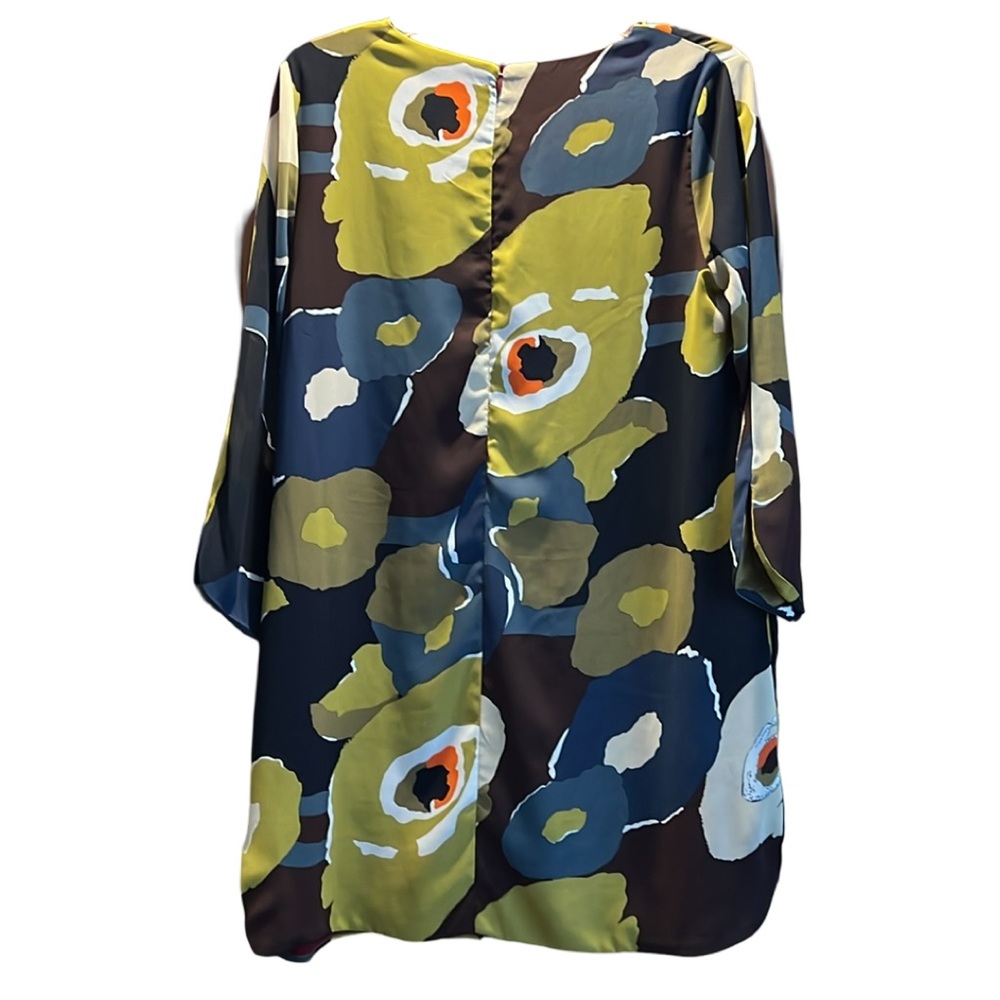 I. Madeline Anthropologie Mini Dress Tunic Pockets Watercolor Print Medium - Picture 5 of 7
